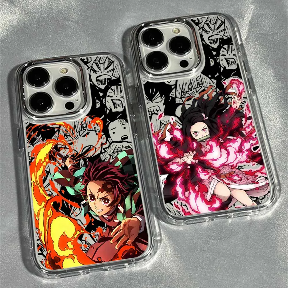 

Demon Slayer Anime Phone Case For Apple iPhone 17 AIR 16E 15 14 13 12 11 Pro Max Plus Transparent Soft Cover