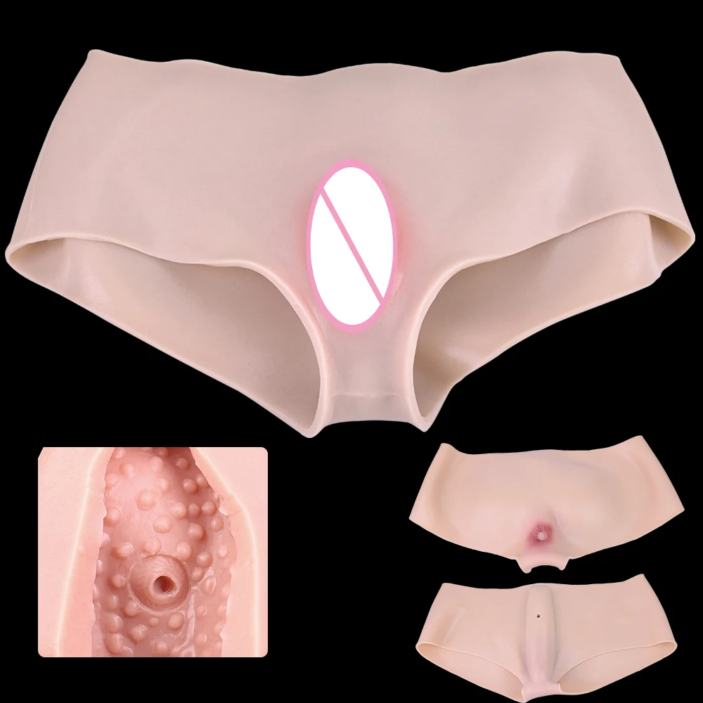 

Силиконовые трусы-боксеры SXXY с реалистичной вагинальной вставкой для скрытия мужского полового органа, трусики-стринги для кроссдрессеров и трансгендеров.