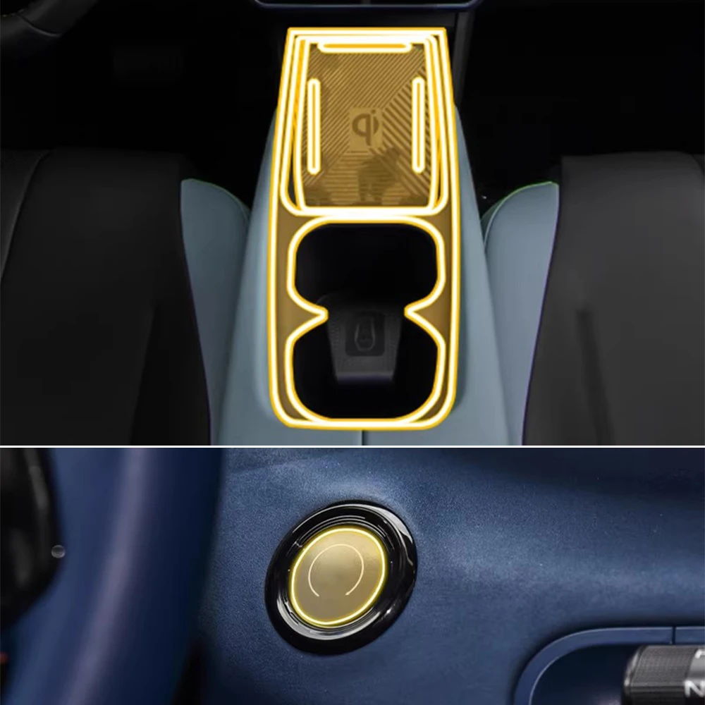 Car Interior Film Transparent TPU for BYD Seagull 2024 2023 Gear Panel Navigation Center Console Pre-cur PPF Protection Cover