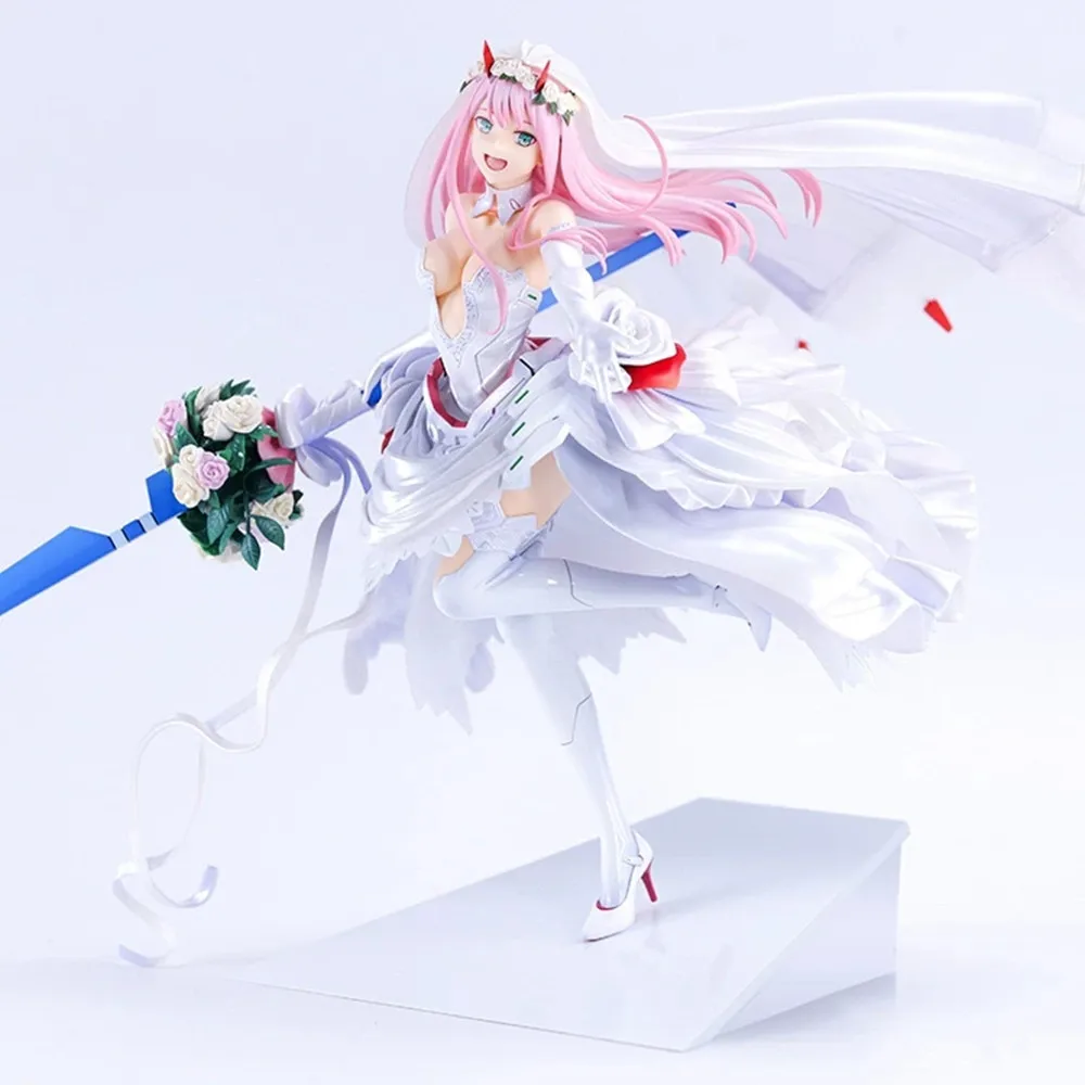Darling In The Franxx Zero Two Wedding Dress Ver Anime Figure Model Collectible Statue For Anime Fans Desktop Display
