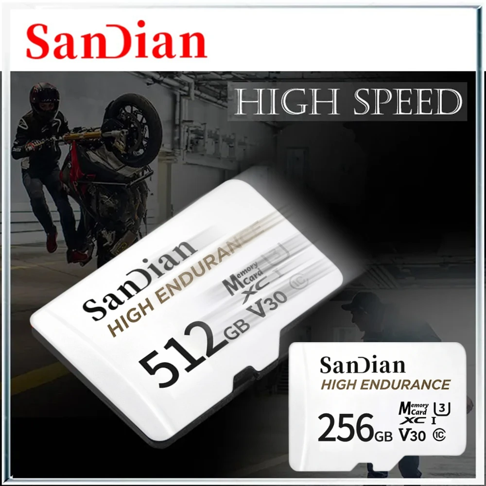 2026 High Endurance micro Tf SD Card V30 U3 C10 Professional Memory card for dash cam or home monitoring  128GB