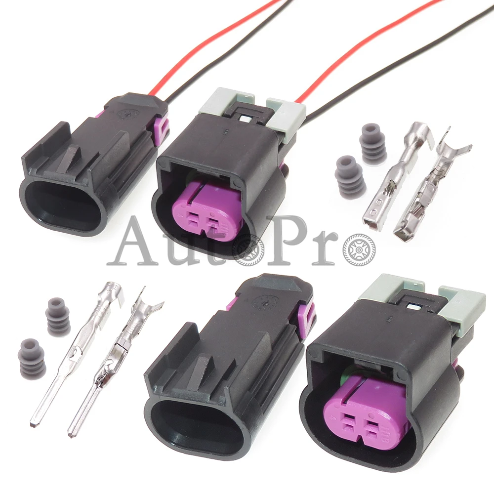 1 Set 2 Hole AC Assembly Auto Modification Connector Parts 15326801 13510099 13510085 Car Oil Pump Wire Harness Socket