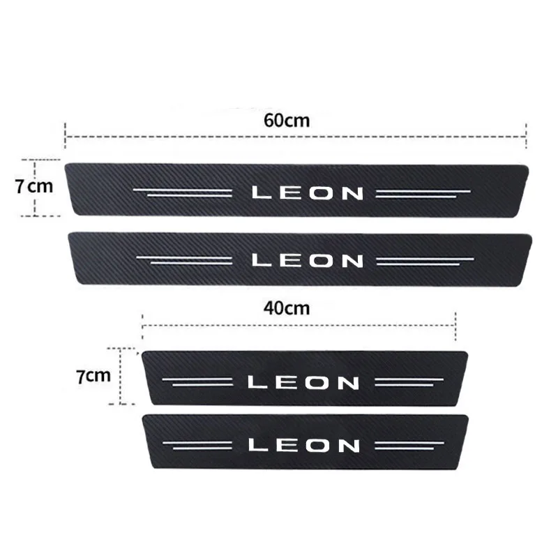 Bandes de pédale de porte de voiture en fibre de carbone pour siège, logo Saint-Valentin, seuil de porte avant automatique, protection de coffre