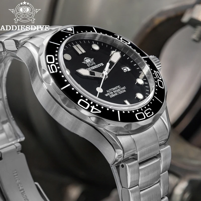 

ADDIESDIVE Calendar Men's Watch Luminous Sapphire Crystal Mechanical Watches Ceramic Bezel Waterproof NH35 Dive Automatic Watch