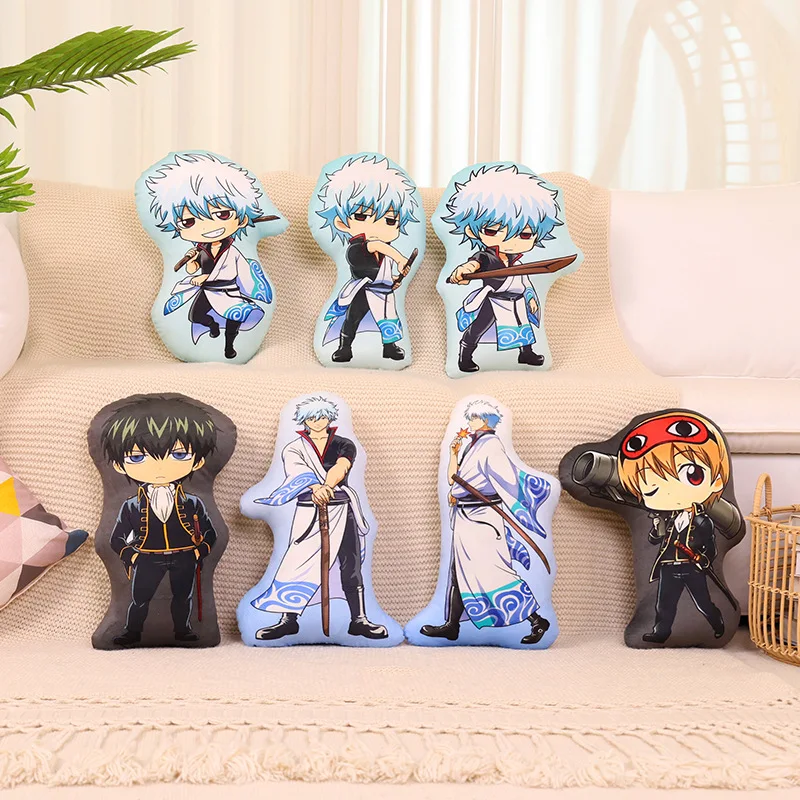 Gintama Plush Stuffed Pillows Sakata Gintoki Dakimakura Kawaii Hijikata Toushirou Dolls Okita Sougo Cushion Anime Manga Pillow