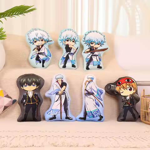 Gintama Plush Stuffed Pillows Sakata Gintoki Dakimakura Kawaii Hijikata Toushirou Dolls Okita Sougo Cushion Anime Manga Pillow