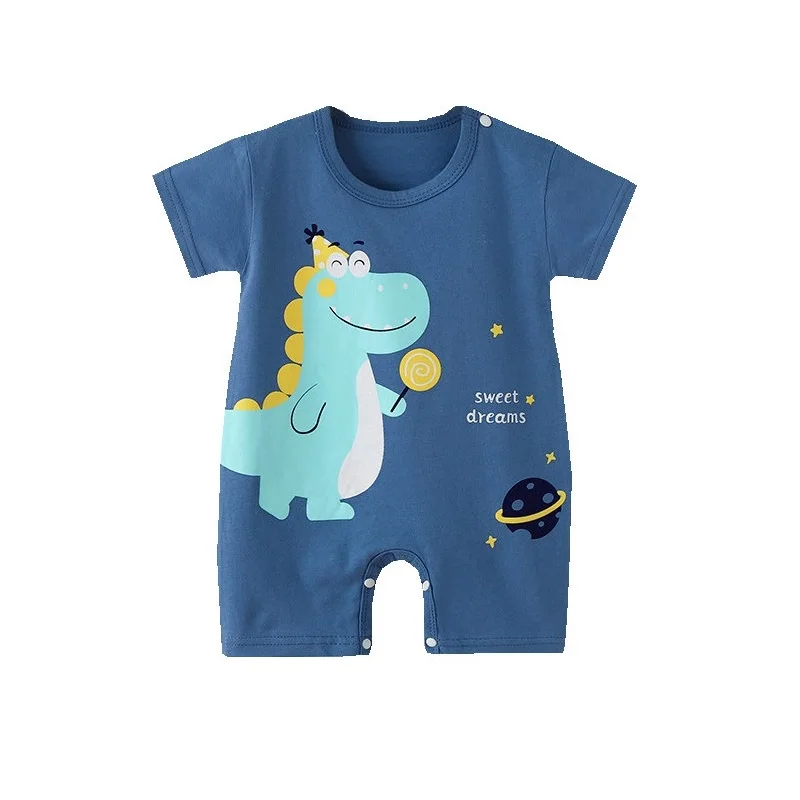 Baby Jungen dünne Stram pler Baby Mädchen Kurzarm Bodysuit Neugeborene Overall für Sommer neue koreanische Stil Kostüm