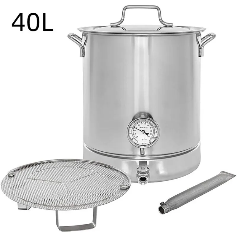 30L/40L Stainless steel Home Beer Brewing Starter Set with Thermometer  faucet