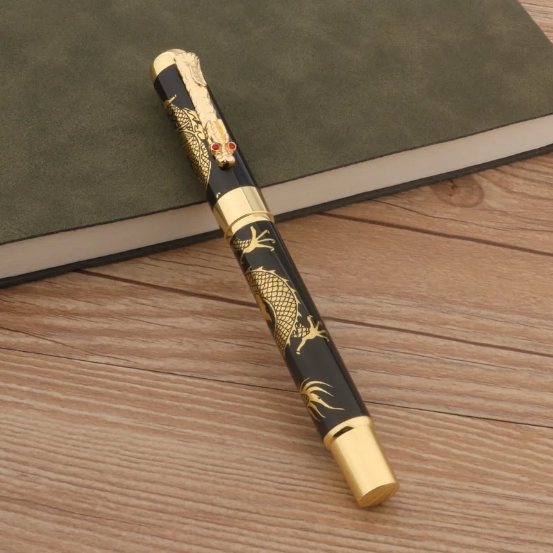 Luxury Metal Fountain Pen Classic relief dragon Office School Supplies Ink Pens New