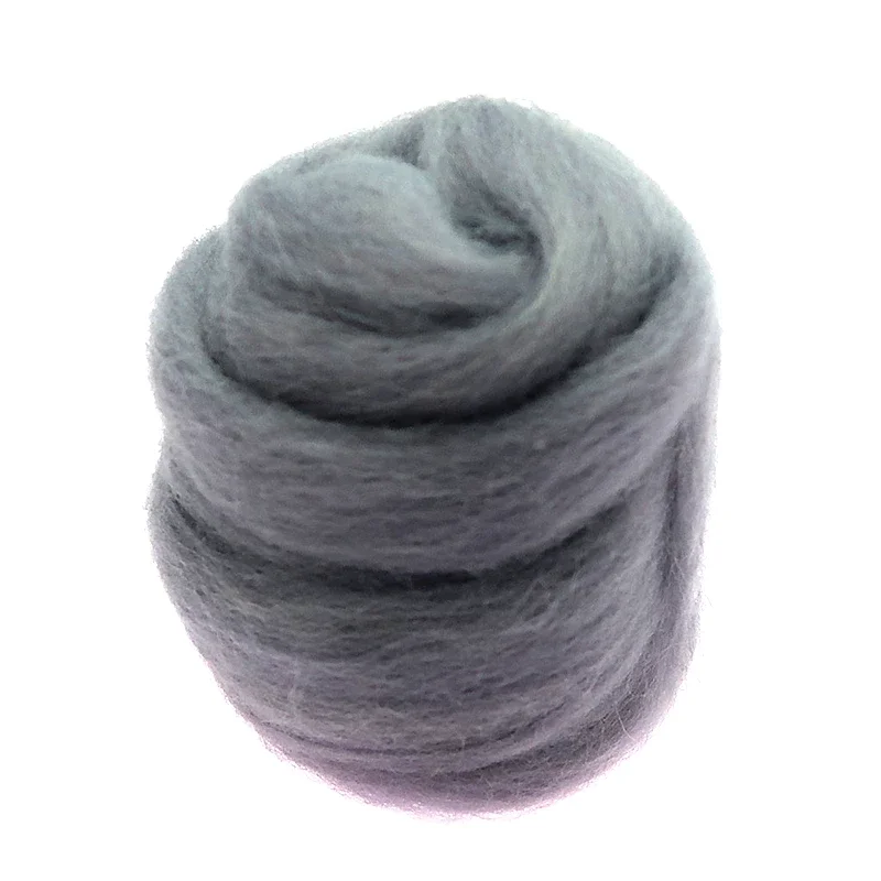 66S Basic Color Series Wool Fibre  for Needle Felting Wet Felting Wool Felting Handmade Spinning DIY Craft Materials