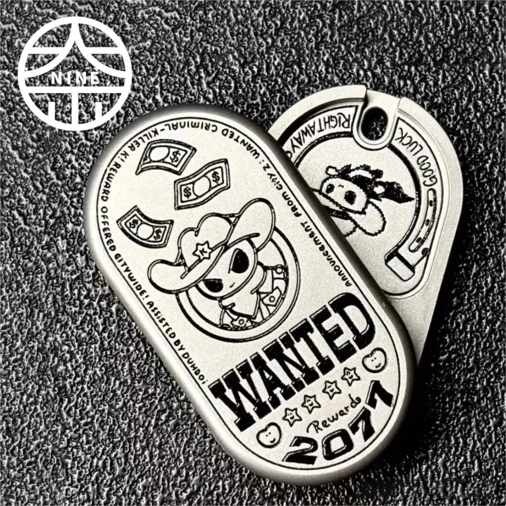 NINE EDC Cowboy Boy 2.0 Stainless Steel Fidget Slider Rotates Left And Right 360° Push Slider Fidget Toys For Adults