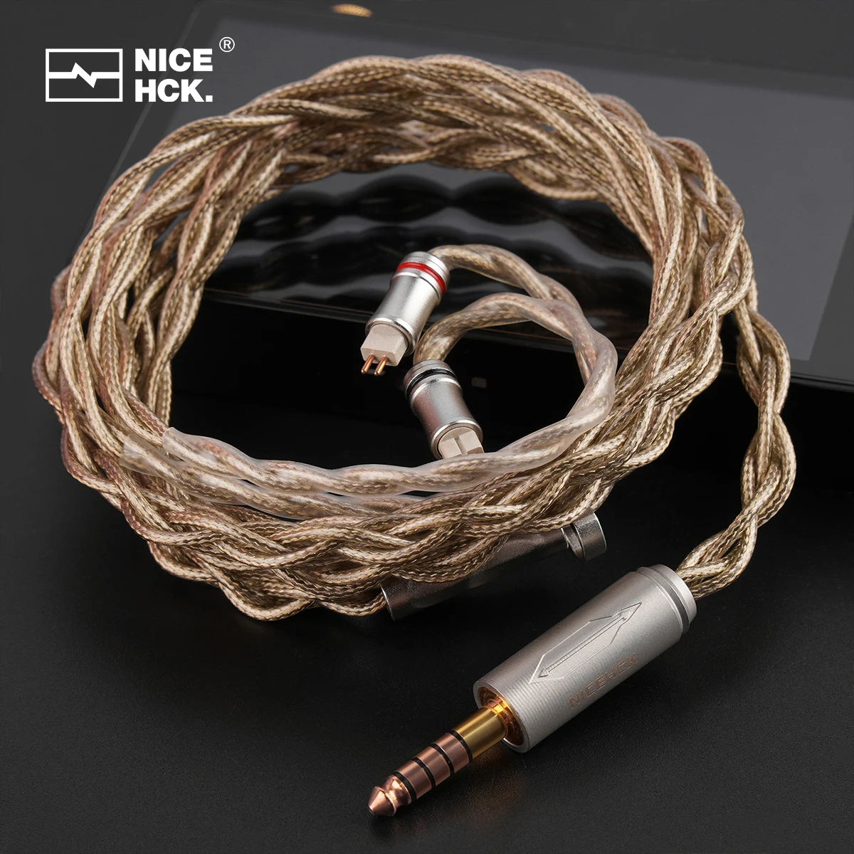 NiceHCK GrSSound HiFi Earphone Cable 8N High Purity OCC Wire OFC Plug 2Pin for NX8 NX7MK4 F1 PRO Himalaya S15 4U Cloud Aria2 IEM