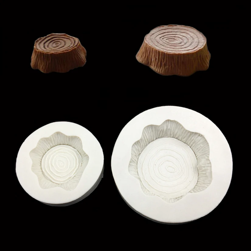 Tree Stump Silicone Mold Sugarcraft Chocolate Cupcake Baking Mold Fondant Cake Decorating Tools