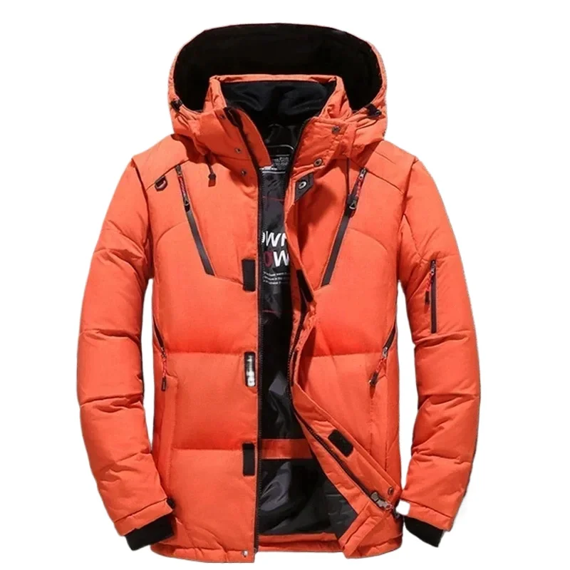 Men's Goose Down Jacket and Tactical Pants, Winter Fishing Suit, Warm, Snow Skiing, Mountain Climbing, Hunting Sportswear