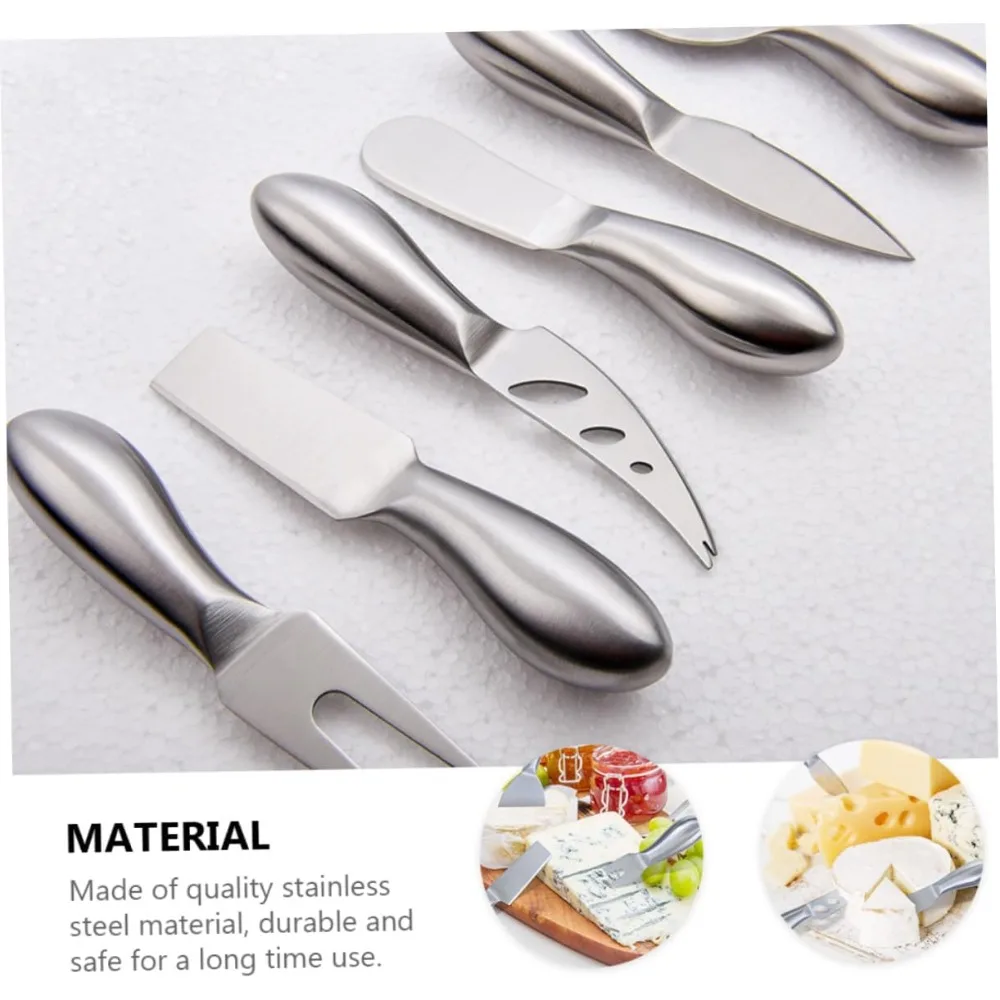 6 Piece Butter Cutter Slicer Cheese Slicer Set Stainless Steel Cutters for Kinds of Cheese Butter  Kitchen Gadget