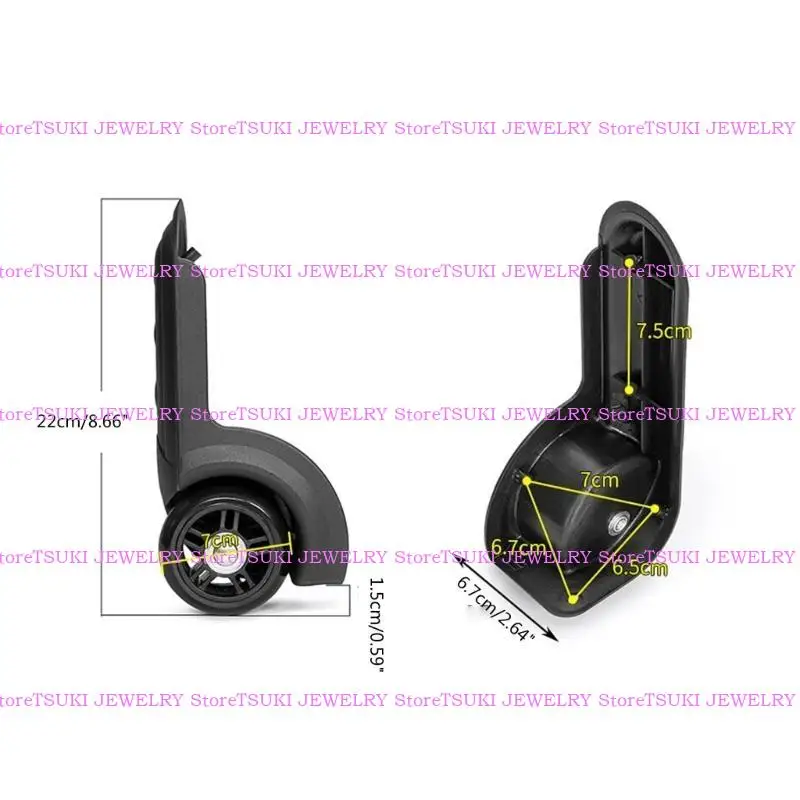 62ke 1 par ruedas maleta reemplazo repuesto repuesto para equipos mochilas bolsas fácil