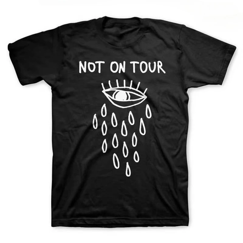 

Израильская панк-рок-группа Not on Tour Панк-музыка из чистого хлопка Свободная футболка с короткими рукавами и принтом Одежда для девочек Детская одежда для мальчиков