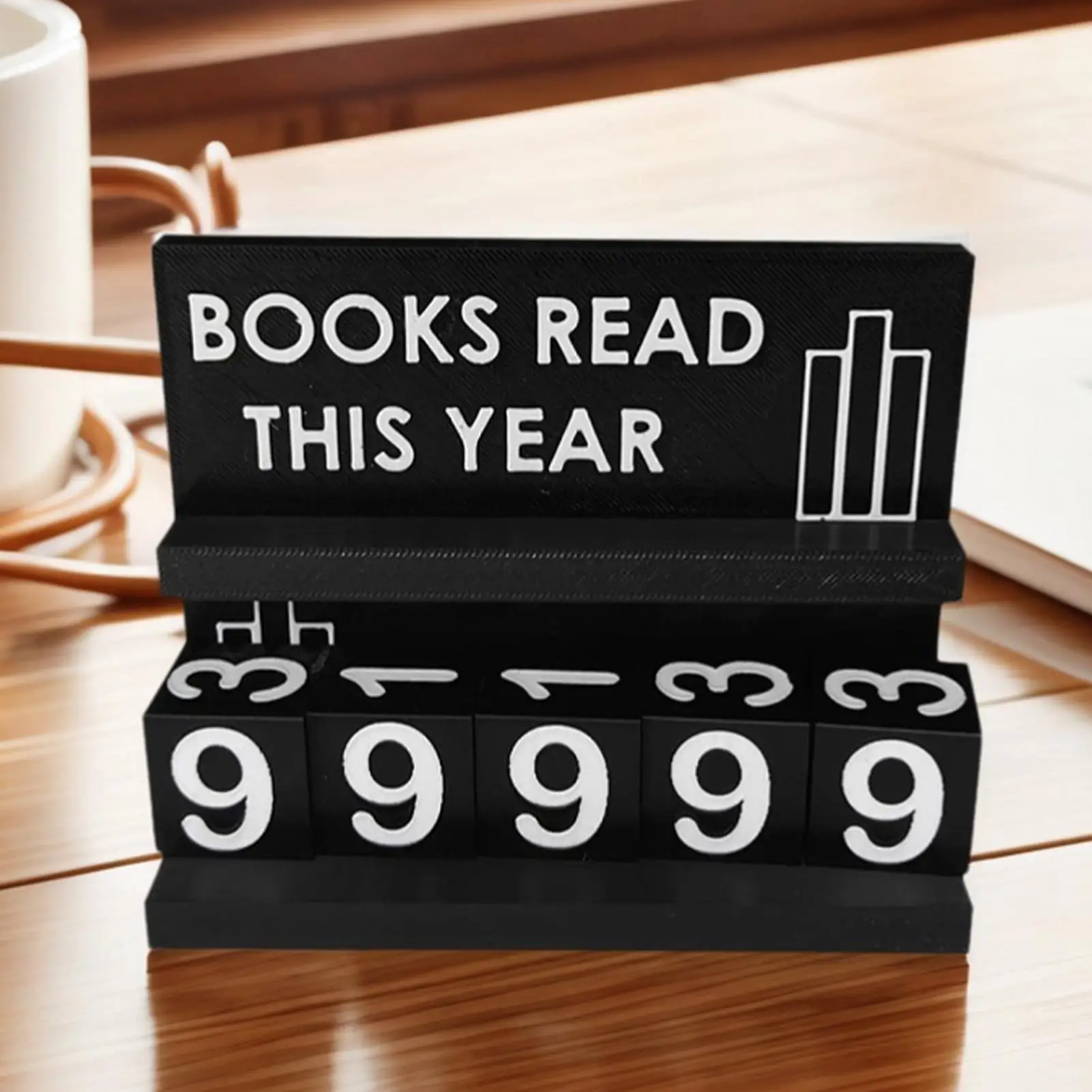 Books Read This Year Counter Reading Target Display Book This Year Tracker Desk Accessories for Readers Writers Teachers