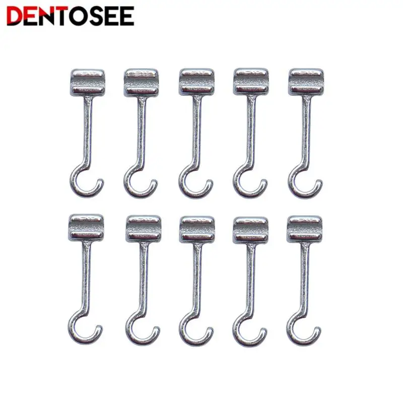 

Dental Orthodontic Crimpable Hooks Question Mark Hook Long Curved Sliding Screw Hanging Ring Tools for Braces