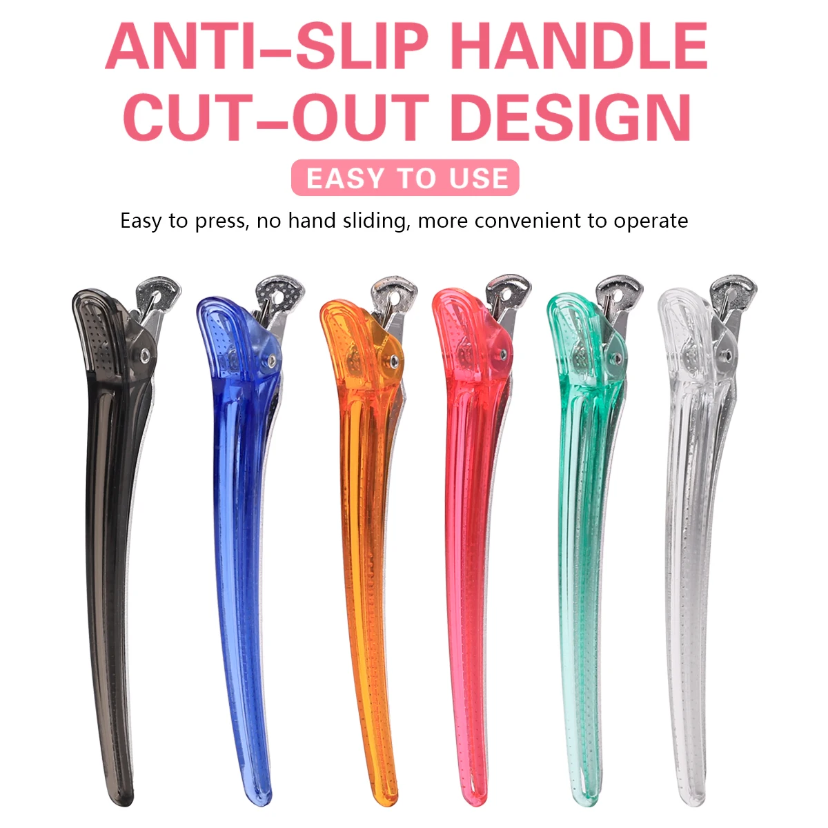 

10Pcs/Set Hairdressing Alligator Hair Clips Salon Pro Seamless Clip Rubber Sectioning Barber Styling Barbershop Accessories