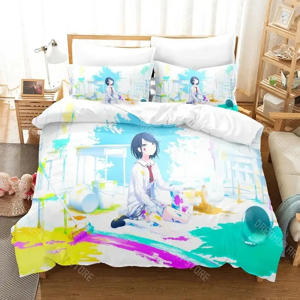 3D Printed Project SEKAI Hoshino Ichika Bedding Set for Boys Girls Duvet Cover Twin Queen King Full Single Double Sizes
