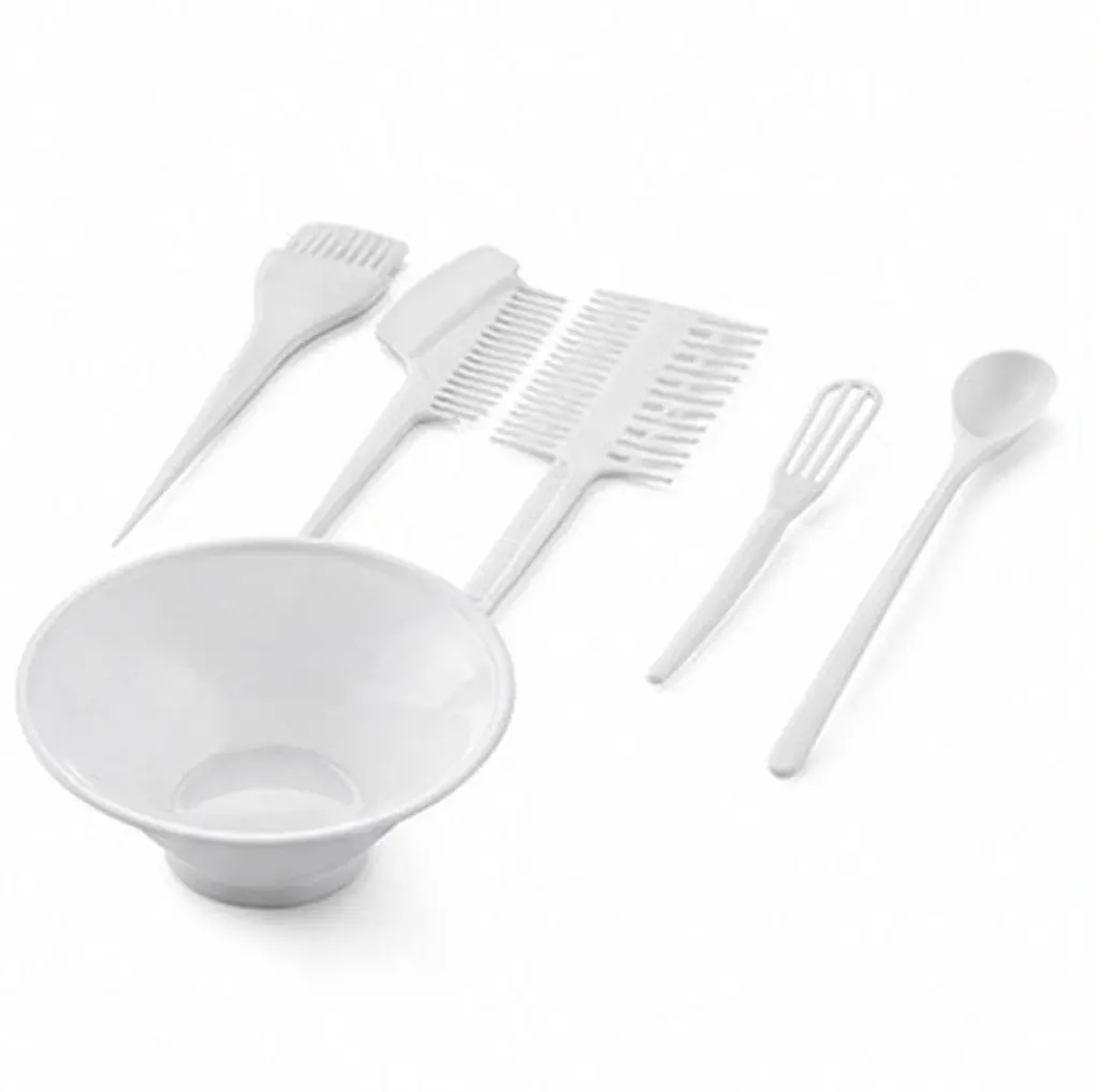 6pcs Hair Coloring Kit with Bowl Comb Brush – DIY Home Hair Dye Tools
