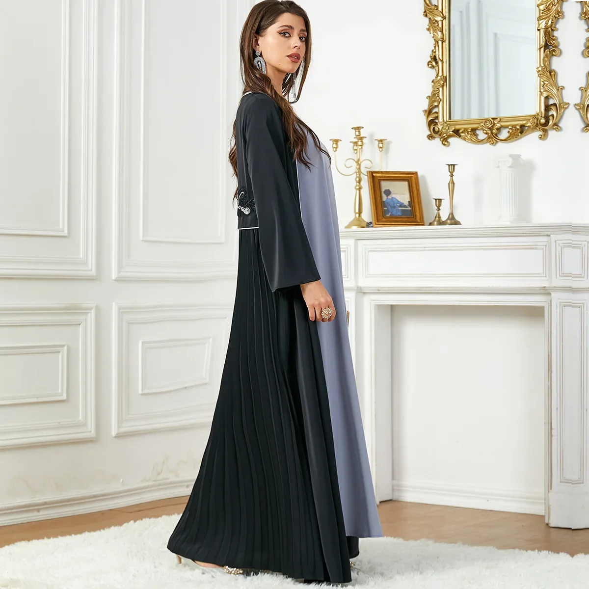 Vestido musulmán holgado para mujer, cárdigan Abaya, ropa islámica, informal, árabe, Abayas musulmanas