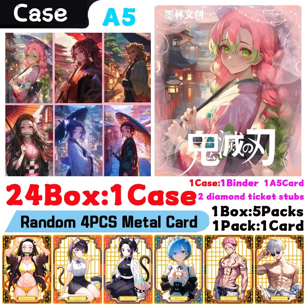 Wholesale Demon Slayer collectionCards Nezuko Tanjiron Hobby TicketACG TCG CCG Doujin Rare card kids ToyGifts