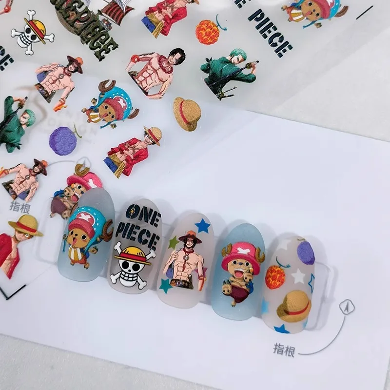 قطعة واحدة لوفي زورو المروحية أنيمي الأجهزة الطرفية الإبداعية شخصية الكرتون ستيريو جراب هاتف مسمار الفن لاصقة تزيين الهدايا