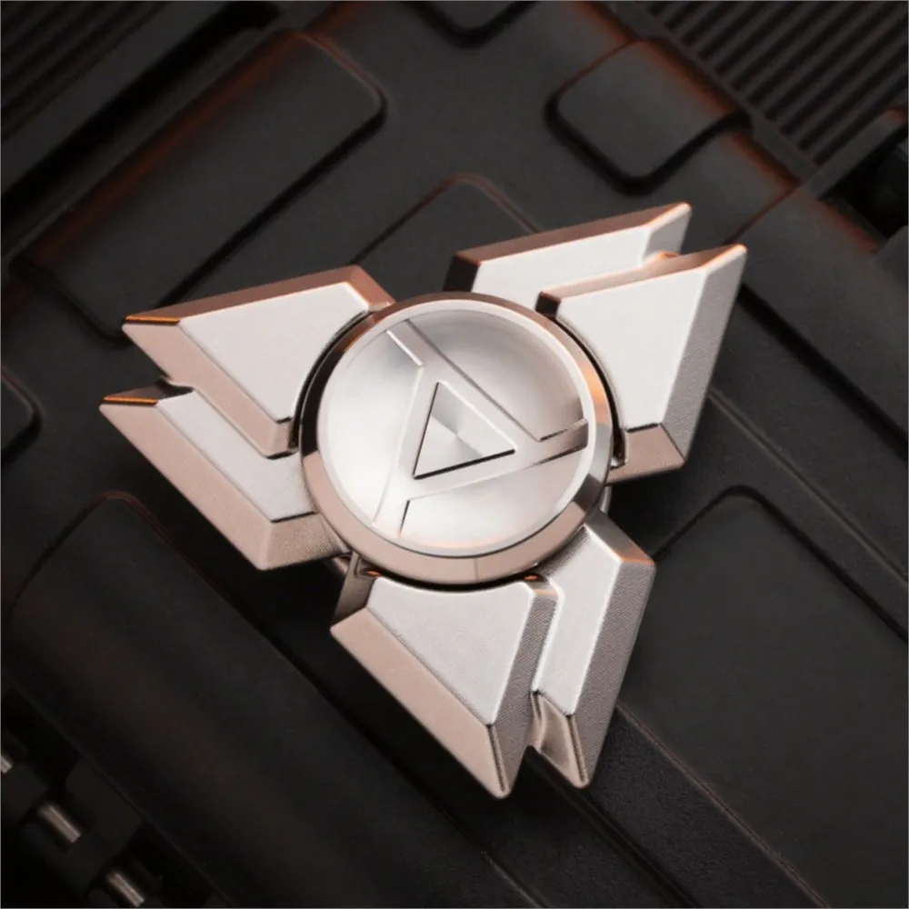 LIUMANG EDC Twin Fidget Spinner Edelstahl Stressabbau Spielzeug Zappelspielzeug Erwachsene Büro Schreibtisch Zubehör Angstlinderung Gadget
