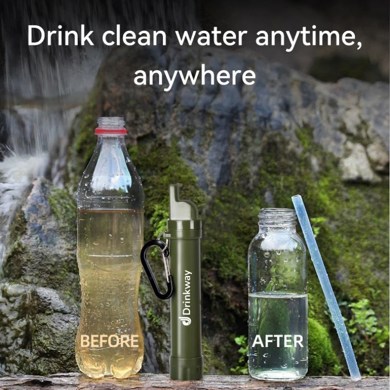 

Outdoor Purification Straw Wilderness Survival Emergency Filtration Equipment Tools Direct Drinking Portable Water Purifie