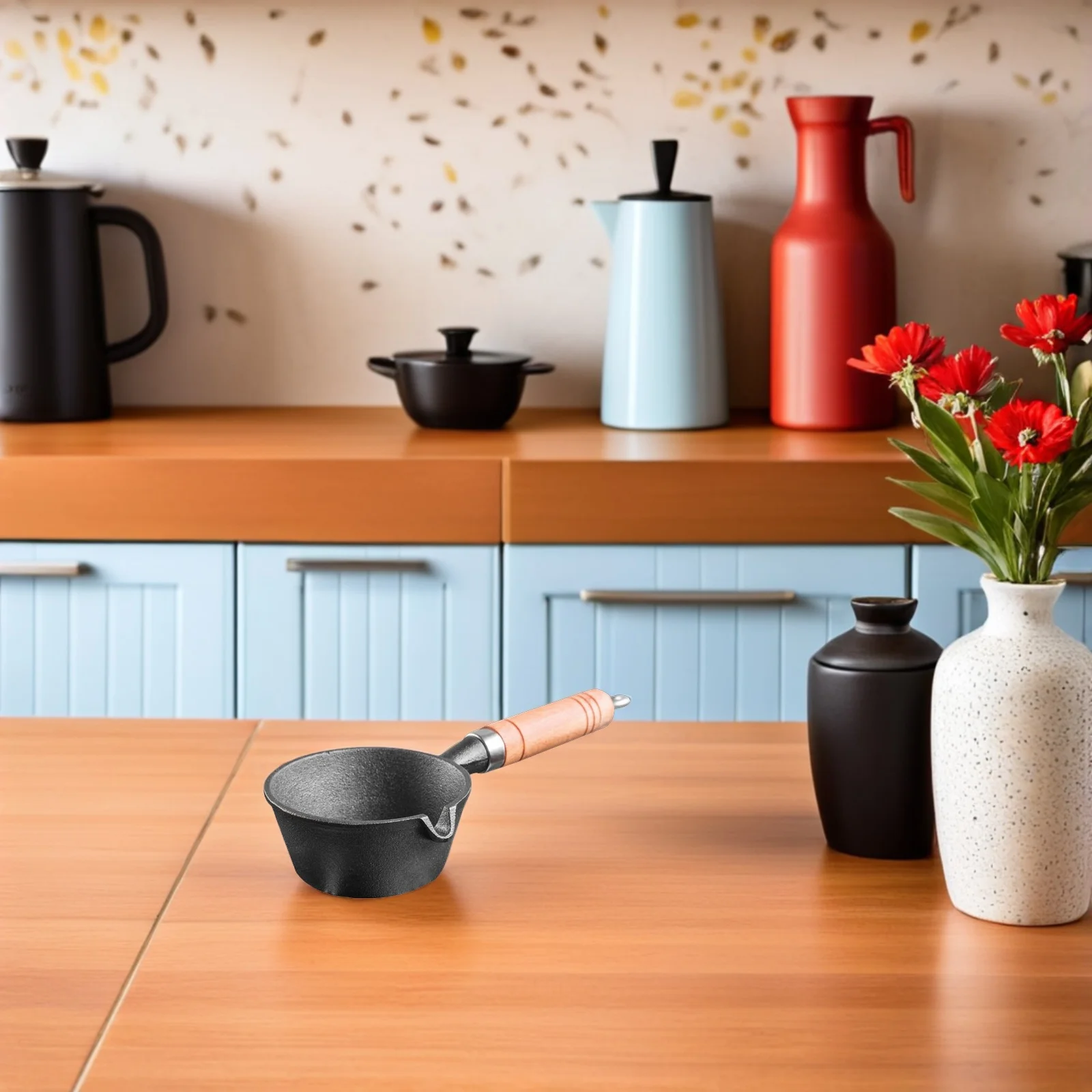 

Mini Egg Frying Pan Ergonomic Long Handle Deep Cooking Pan For Melting Butter Chocolate Milk Cheese Kitchen Gadget Baking