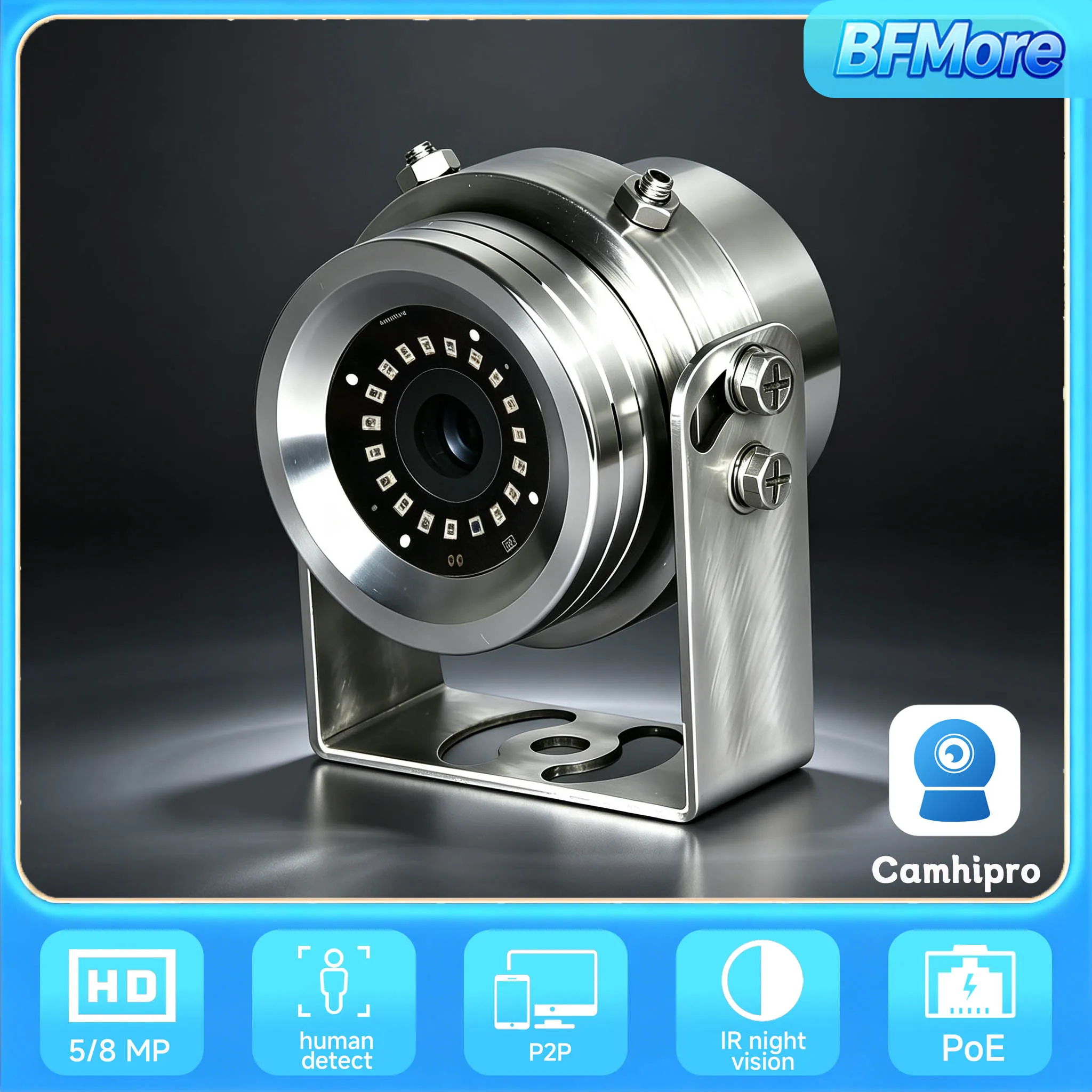 BFMore SO-NY POE 5MP 8MP  Waterproof Explosion Proof IP камера 4K Onvif IR Night Vision 304 Metal Hosuing For Surveillance камер