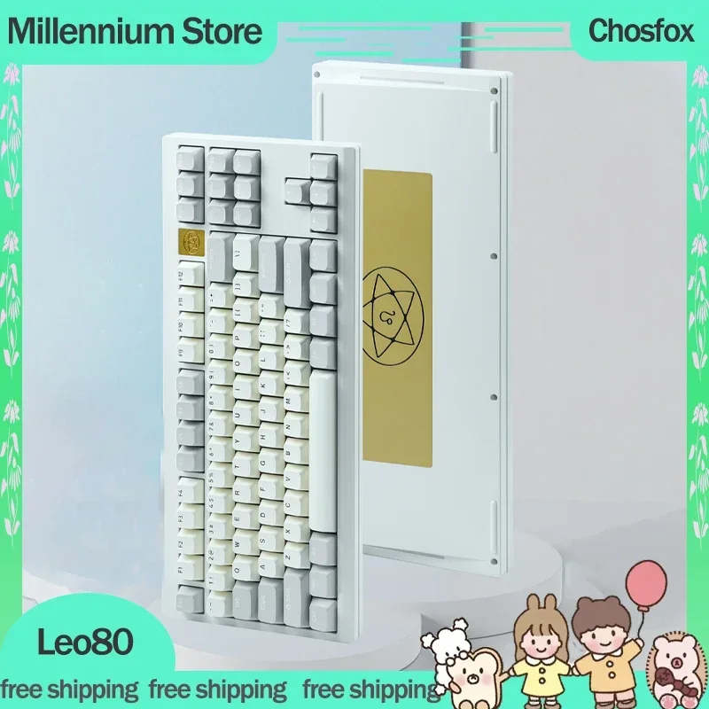 

Chosfox Leo80 Mechanical Keyboard 3Mode 2.4G Bluetooth Wireless Keyboard Rgb Backlight Aluminium Customizion Gamer Keyboard Gift