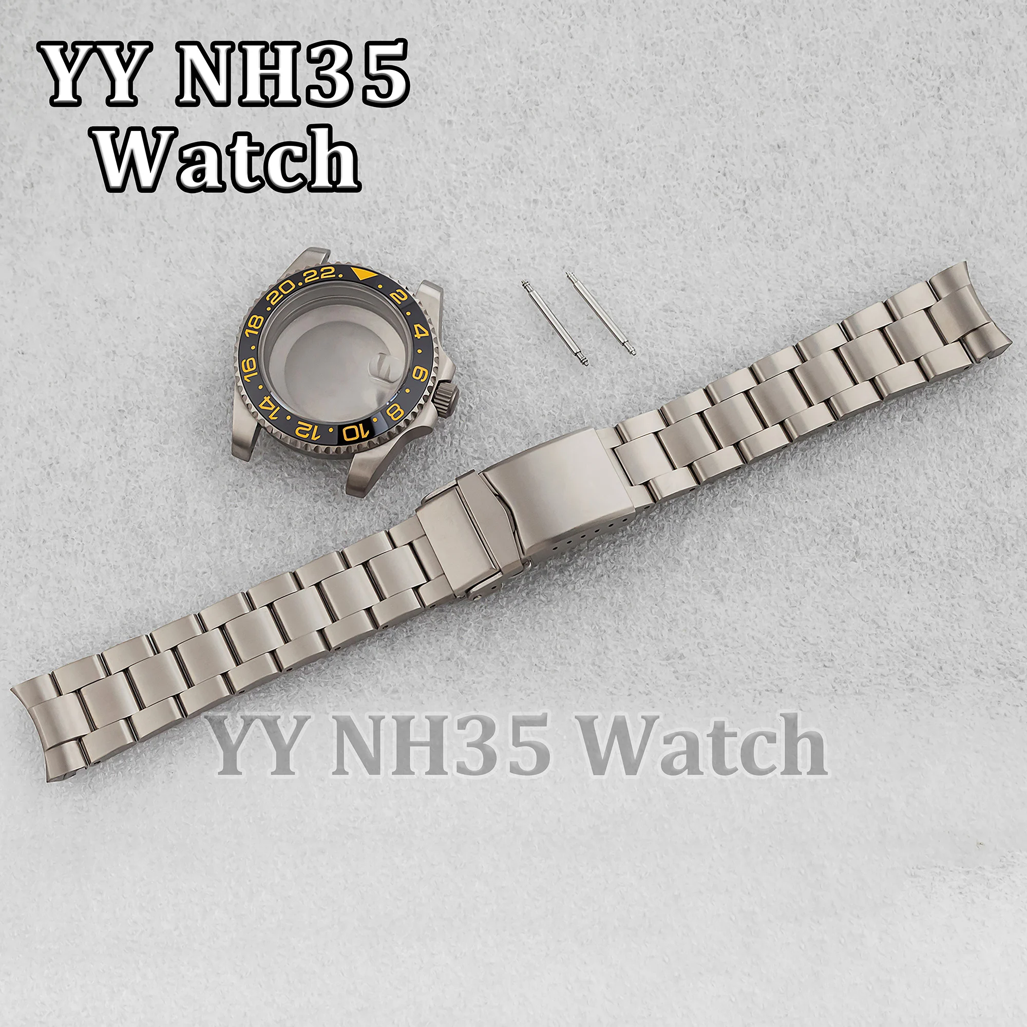 

Titanium Watch Case Bracelet for SUB GMT Watches Watch Parts Sapphire Crystal 40mm Case Watch Strap fit NH34/NH35/NH36 Movement