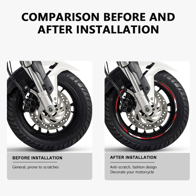 Motorfiets Sticker Waterdichte Motor Stickers Voor Benelli Tnt 125 135 Tnt125 Tnt135 Accessoires 12 Inch Velgstrip Tape