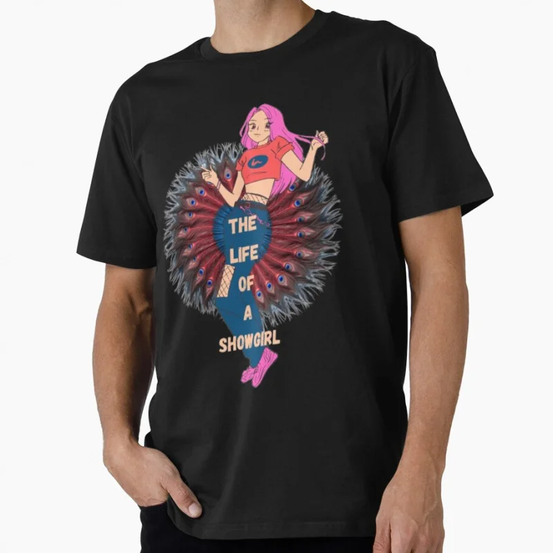 

Glamour & Stage The Life Of A Showgirl music singer Gift t shirt for men Large size Tops 100% cotton printed man clothes