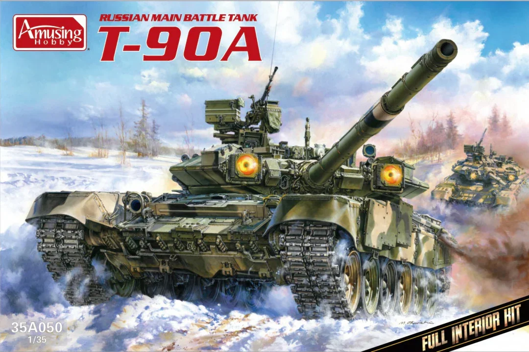 

Amusing Hobby plastic assembling tank scale model kit 35A050 T-90A main battle tank full internal structure 1/35