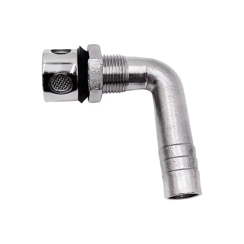 16mm Curved Hole Stainless Steel 316 Precision Casting 90 Degree Boat Fuel Tank Thru Hull Vent Marine Fuel Breather Vent