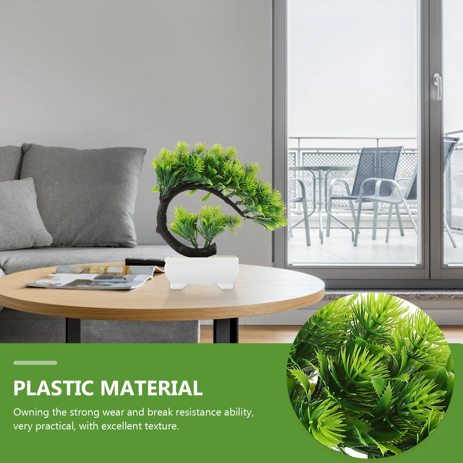 

Artificial Bonsai Tree Faux Potted Plant Realistic Desktop Fake Tree Decor Decorative Ornament for Home Office Coffee Table