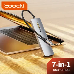 Toocki-Station d'accueil 7 en 1, HUB USB 3.0, Type C vers HDMI, Compatible 4K, 30Hz, Adaptateur PD100W pour Macbook Air Pro, iPad Pro, Ordinateur portable