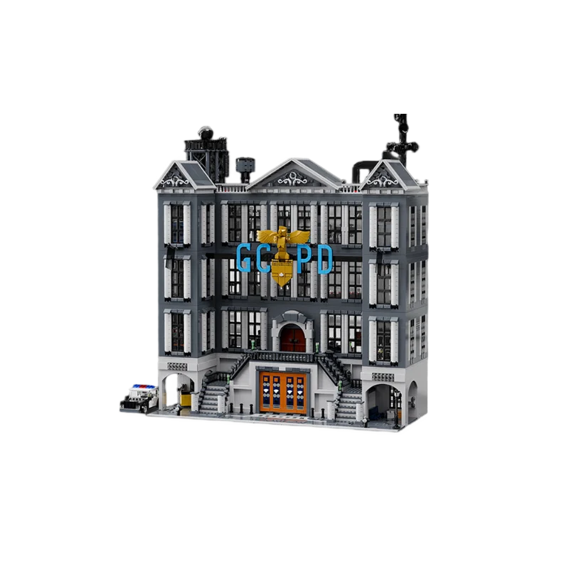 MOC-220836 Building Blocks Stazione di Polizia d'assalto Architettura Modulare Tecnologia FAI DA TE Mattoni Creativo Urbano Street View Ragazzo Giocattoli