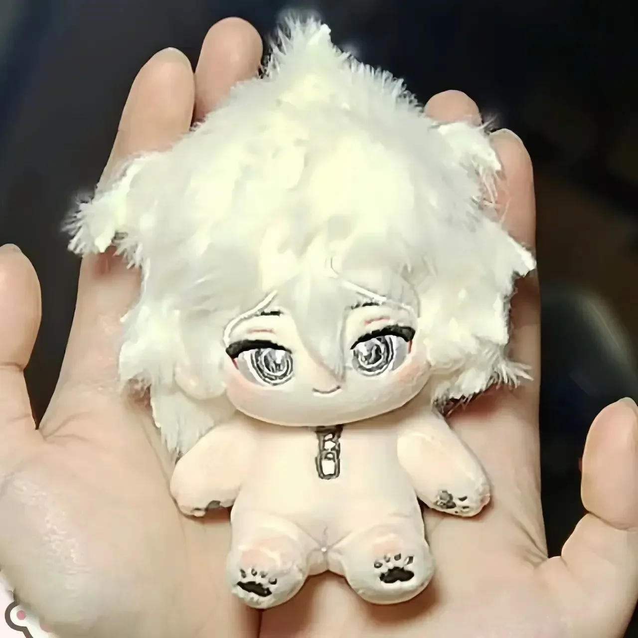 [pre-sell] 10 Cm Anime Nagito Komaeda Kawai Cosplay Cotton Stuffed Cotton Plush Doll Body Dress Up Clothes Keychain Pendant Gift