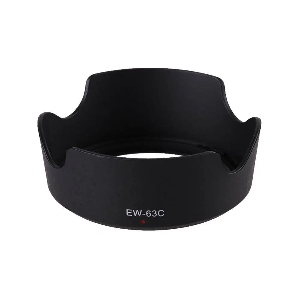 1PC Black ABS Lens Hood EW-63C EW63C for Canon EF-S 18-55mm F/3.5-5.6 IS STM Camera Lens Hood Lens Protetor EW-63C