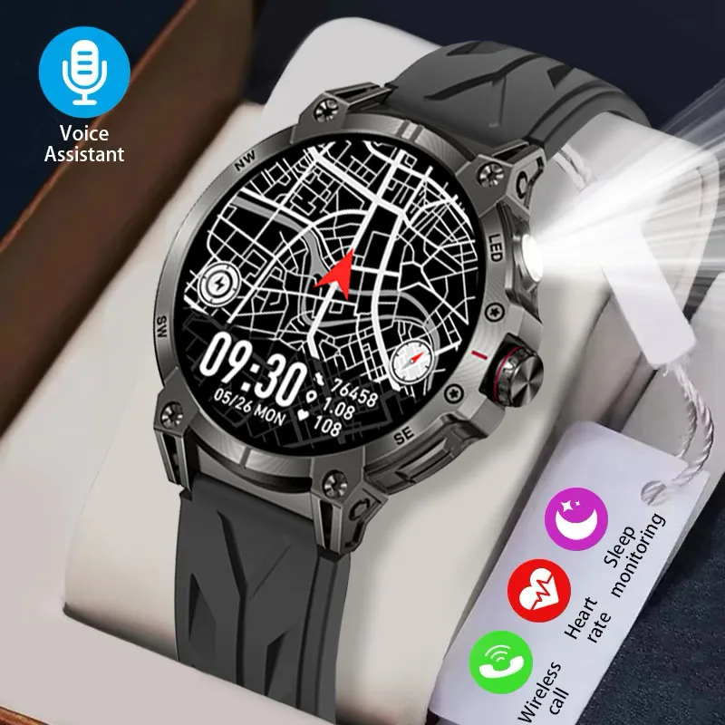 The Men's Smart Bluetooth call Function Watch has 107 Sports modes and Supports AI voice Assistant. The new Men's Smart Watch