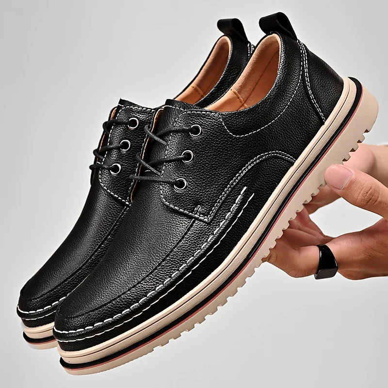 

Large Size 48 Men's Shoes Casual New Men's Leather Shoes High Quality Business British Trend Platform Sneakers Zapatos De Hombre