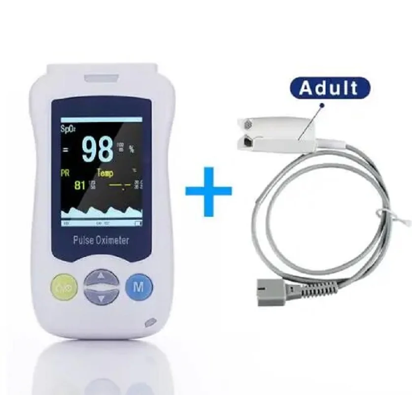 Medical Fingertip Oximetro Handheld Pulse Oximeter Mini OLED with adult pediatric Probes