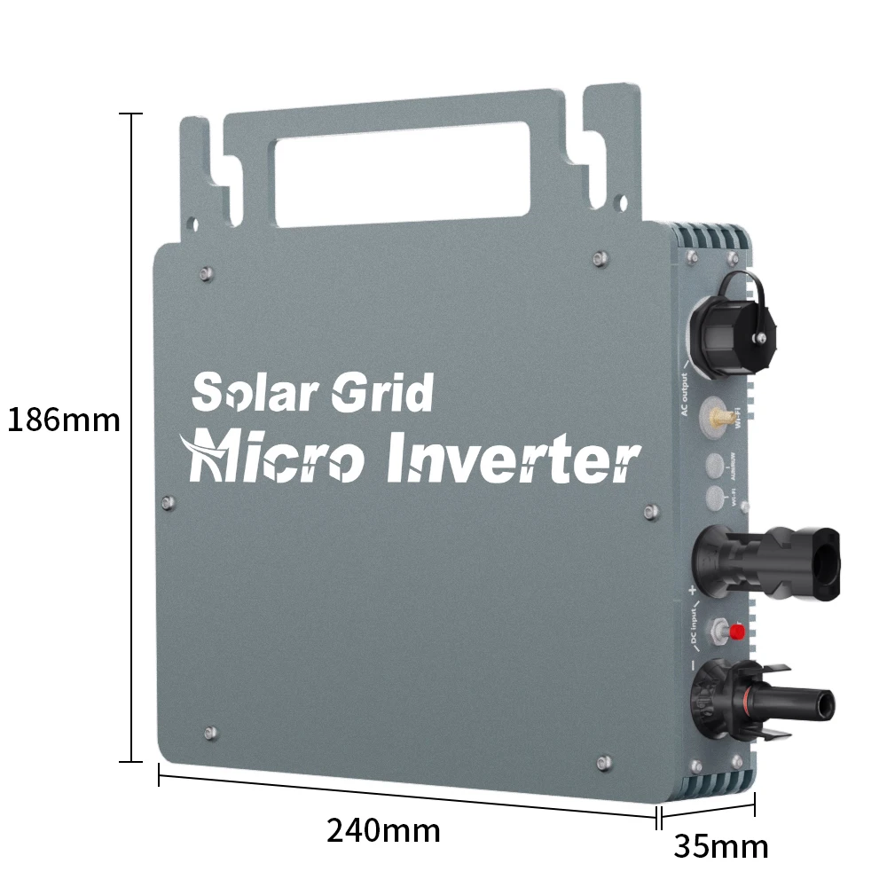 Grid-connected micro inverter with WIFI communication waterproof MPPT Stackable DC22-48V solar input AC90V/220V automatic