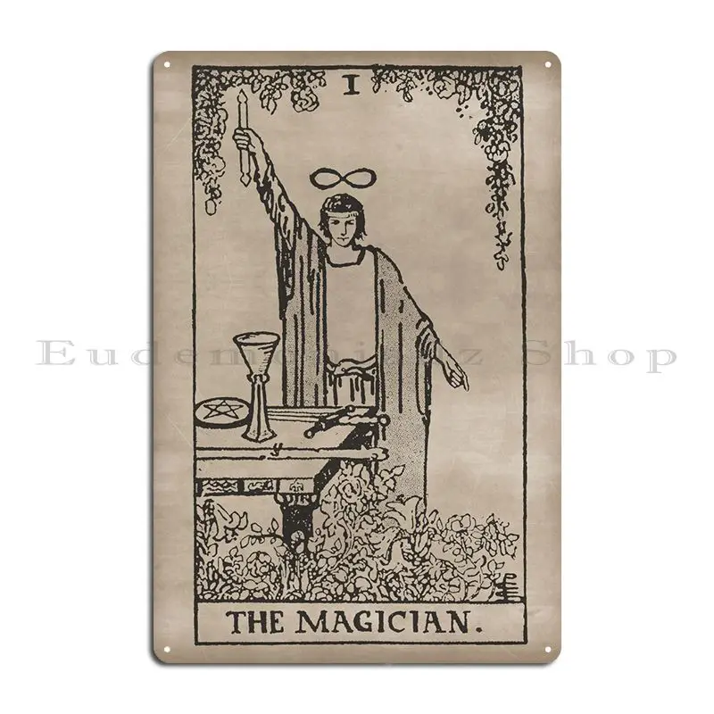 The Magician Metal Sign Living Room Personalized Bar Cave Club Customized Tin Sign Poster