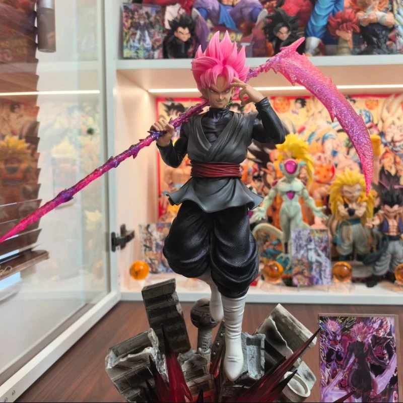 

New 45cm Jt Statue Dragon Ball Z Zamasu Figure Led Base Black Goku Super Saiyan Action Figure Collection Model Toys Gift